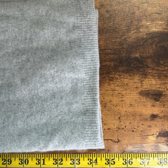 Talbots 100 Cashmere Long Duster Cardigan Sweater Medium Gray Quiet Luxury EUC - Picture 4 of 9